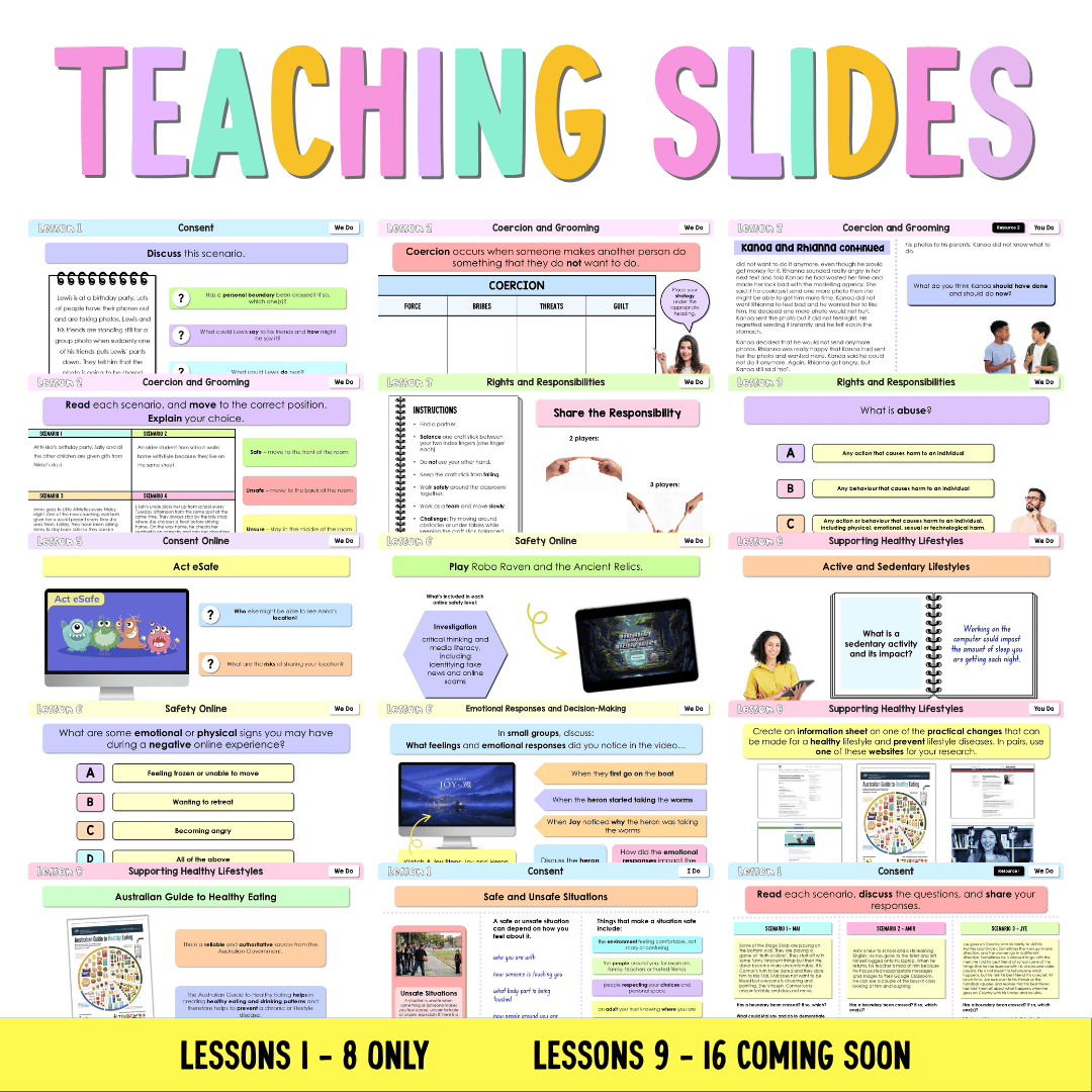 Stage 3 Year B NSW PDHPE Sample Unit 7 Teaching Pack - Teaching Bundle