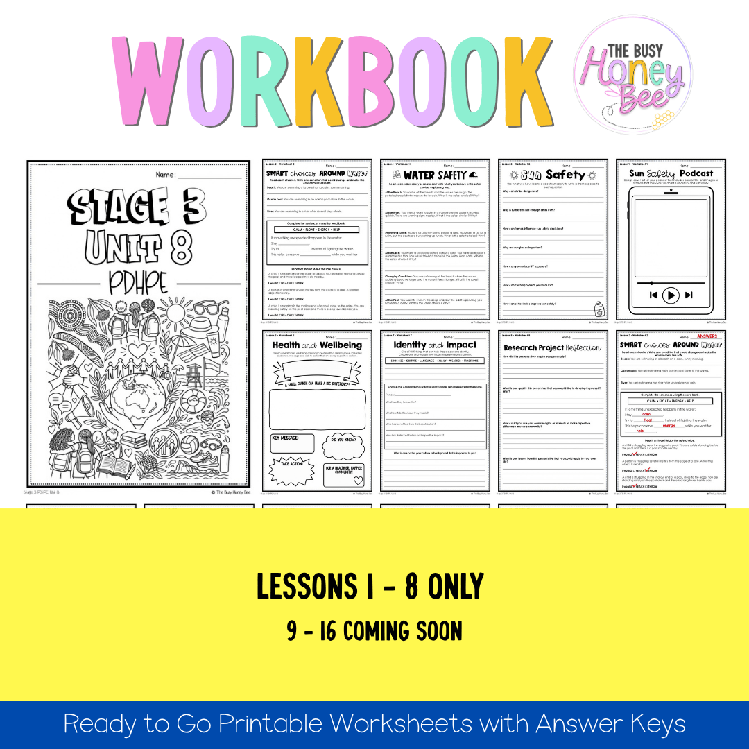Stage 3 Year B NSW PDHPE Sample Unit 8 Teaching Pack - Teaching Bundle