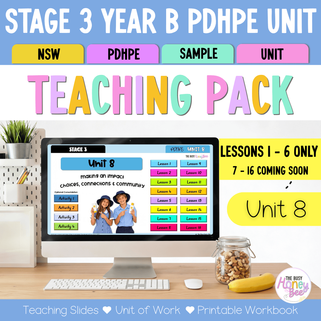 Stage 3 Year B NSW PDHPE Sample Unit 8 Teaching Pack - Teaching Bundle