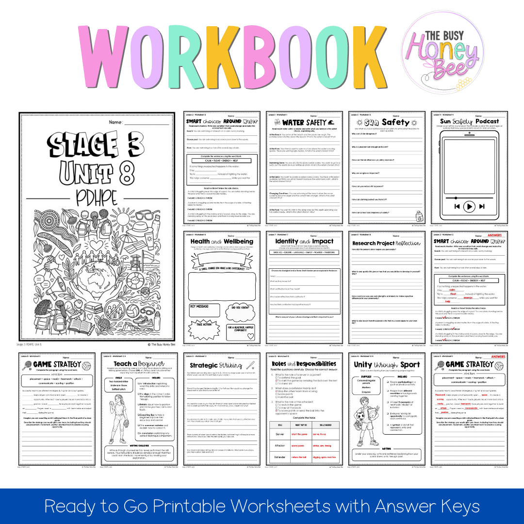 Stage 3 Year B NSW PDHPE Sample Unit 8 Teaching Pack - Teaching Bundle