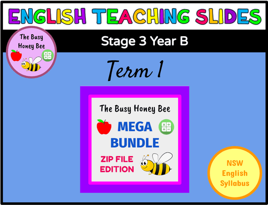 Stage 3 Year B Term 1 English Teaching Slides Mega Bundle - Teaching Slides