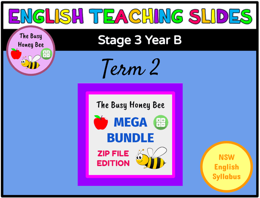 Stage 3 Year B Term 2 English Teaching Slides Mega Bundle - Teaching Slides