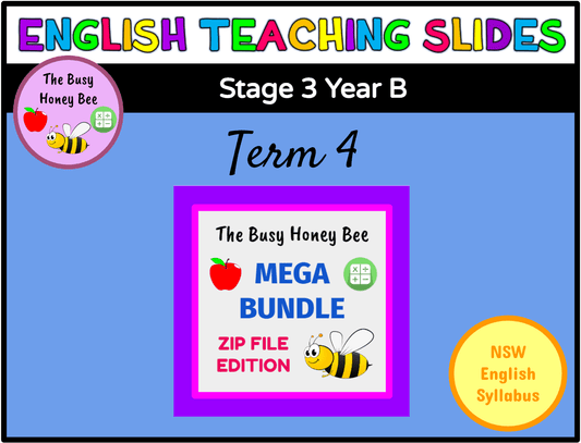Stage 3 Year B Term 4 English Teaching Slides Mega Bundle - Teaching Slides