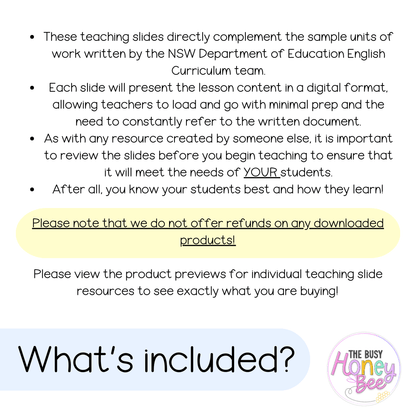 Stage 3 Year B Ultimate English Teaching Slides Mega Bundle - Teaching Slides