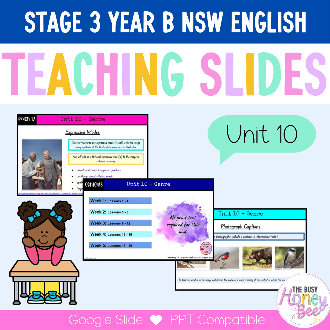 Stage 3 Year B Unit 10 NSW Genre English Teaching Slides - Teaching Slides