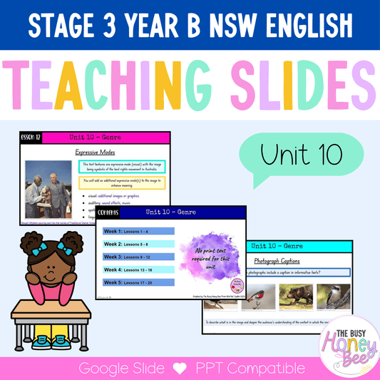 Stage 3 Year B Unit 10 NSW Genre English Teaching Slides - Teaching Slides
