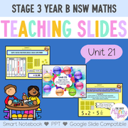 Stage 3 Year B Unit 21 NSW Maths Teaching Slides - Zip Folder: Smart Notebook, PowerPoint, Google Slide Compatible