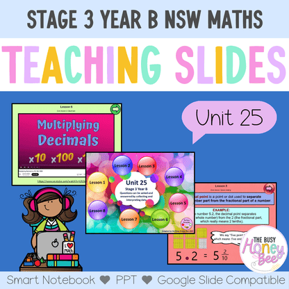Stage 3 Year B Unit 25 NSW Maths Teaching Slides - Zip Folder: Smart Notebook, PowerPoint, Google Slide Compatible