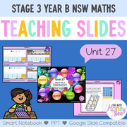 Stage 3 Year B Unit 27 NSW Maths Teaching Slides - Zip Folder: Smart Notebook, PowerPoint, Google Slide Compatible