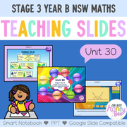 Stage 3 Year B Unit 30 NSW Maths Teaching Slides - Zip Folder: Smart Notebook, PowerPoint, Google Slide Compatible