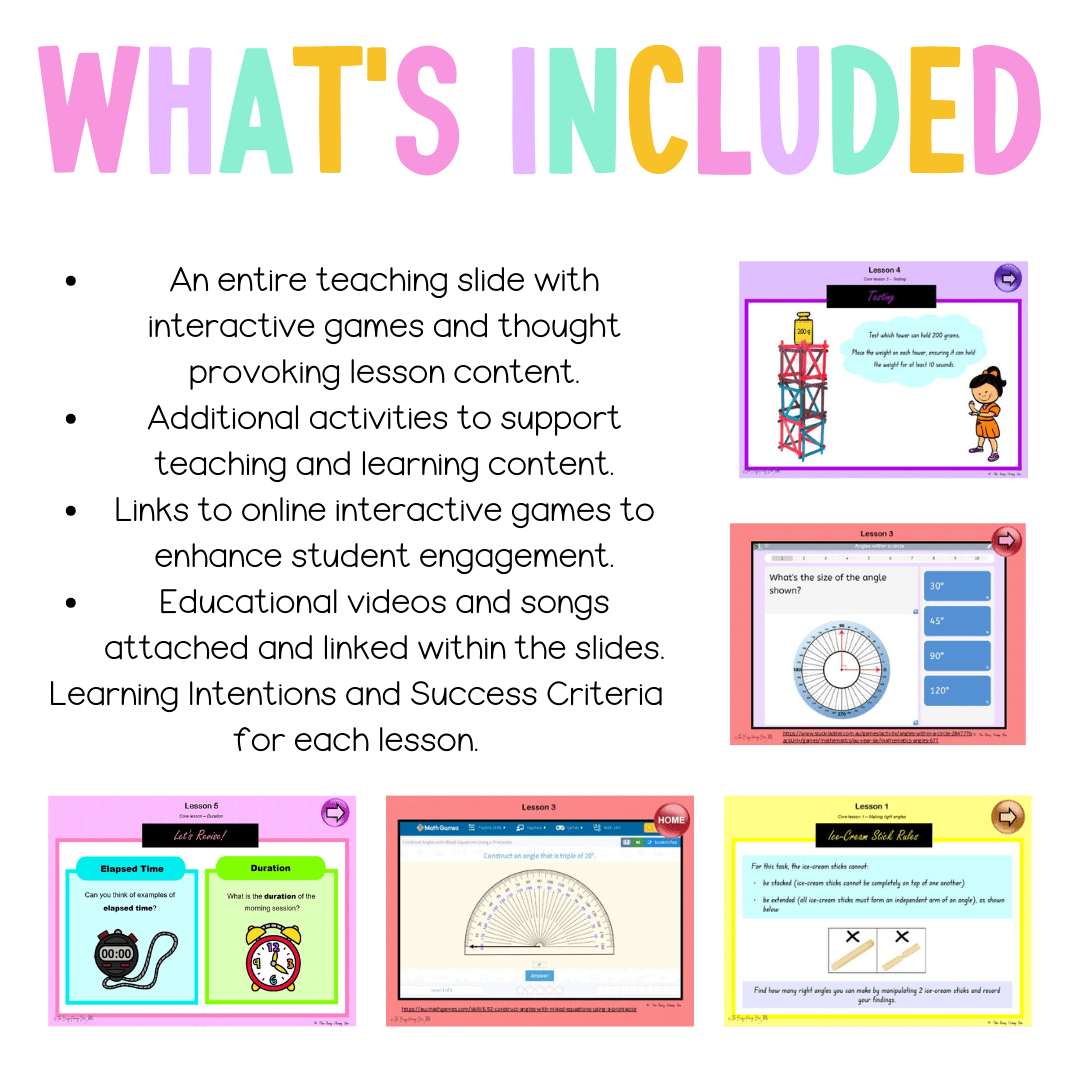 Stage 3 Year B Unit 30 NSW Maths Teaching Slides - Zip Folder: Smart Notebook, PowerPoint, Google Slide Compatible