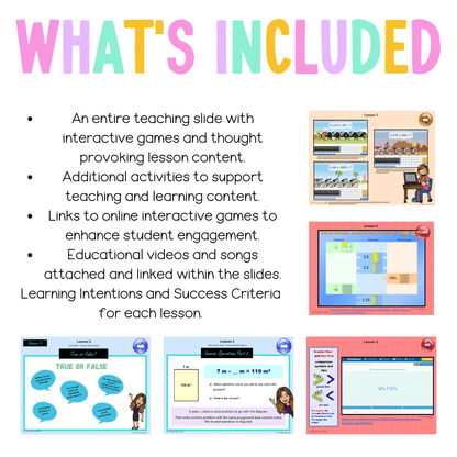 Stage 3 Year B Unit 31 NSW Maths Teaching Slides - Zip Folder: Smart Notebook, PowerPoint, Google Slide Compatible