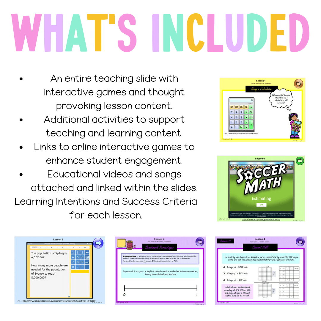 Stage 3 Year B Unit 35 NSW Maths Teaching Slides - Zip Folder: Smart Notebook, PowerPoint, Google Slide Compatible
