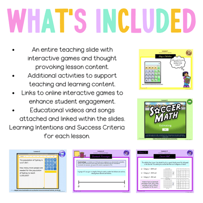 Stage 3 Year B Unit 35 NSW Maths Teaching Slides - Zip Folder: Smart Notebook, PowerPoint, Google Slide Compatible
