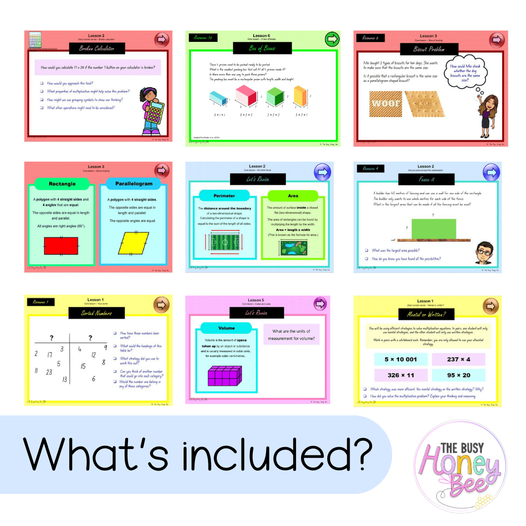 Stage 3 Year B Unit 37 NSW Maths Teaching Slides - Zip Folder: Smart Notebook, PowerPoint, Google Slide Compatible
