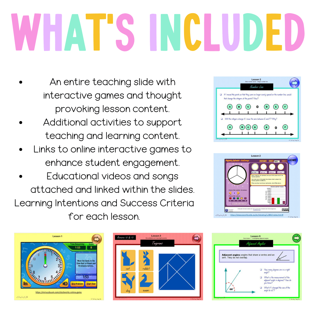 Stage 3 Year B Unit 39 NSW Maths Teaching Slides - Zip Folder: Smart Notebook, PowerPoint, Google Slide Compatible