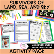 Survivors of Land, Sea and Sky: Inspiring true stories of survival Activity Pack - Activity Pack