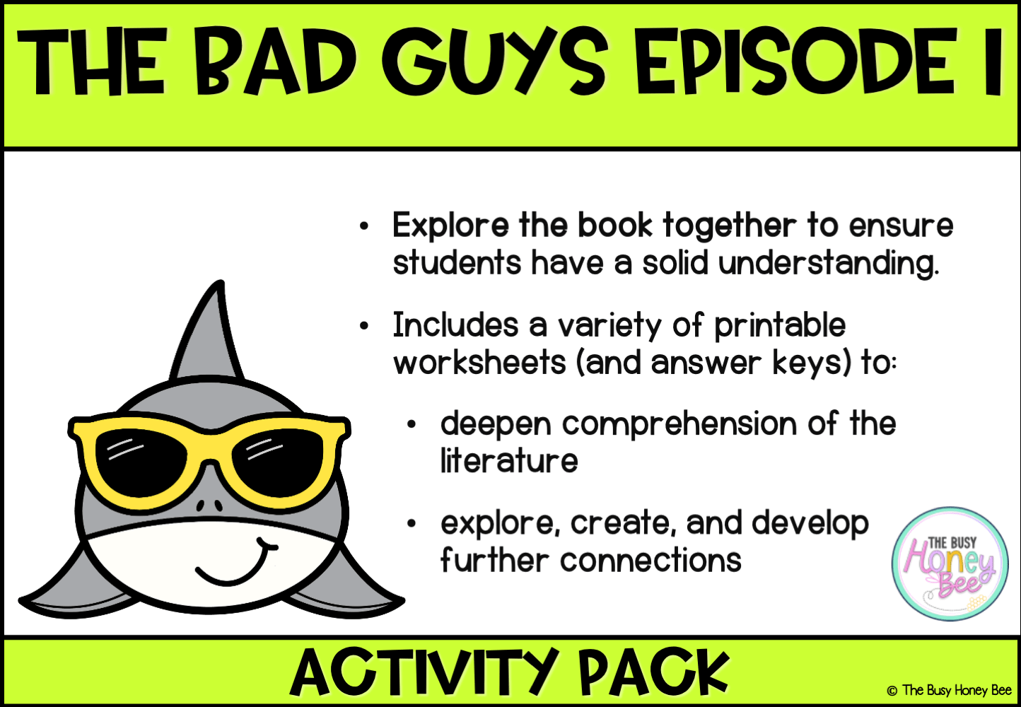 The Bad Guys Episode 1 by Aaron Blabey Activity Pack -