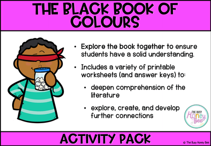 The Black Book of Colours by Menena Cottin Activity Pack - Activity Pack