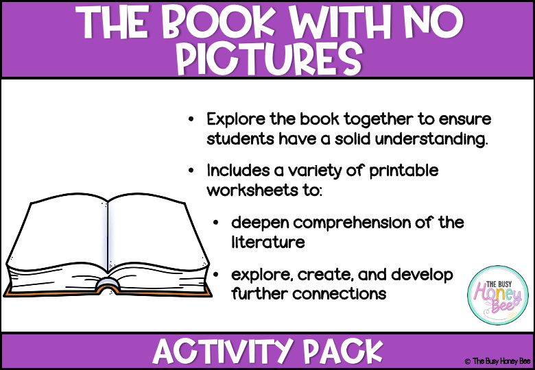 The Book With No Pictures Activity Pack - Activity Pack