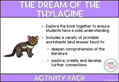 The Dream of the Thylacine Activity Pack - Activity Pack