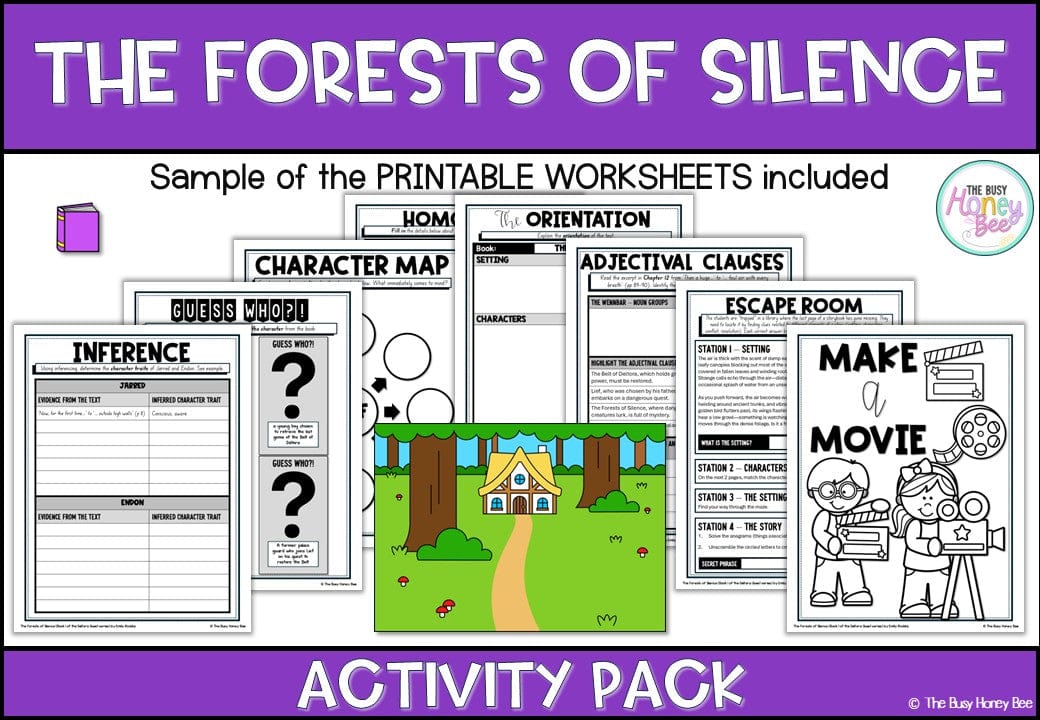 The Forests of Silence (Book 1 of the Deltora Quest series) by Emily Rodda Activity Pack -