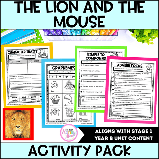 The Lion and the Mouse by Jerry Pinkney Activity Pack -
