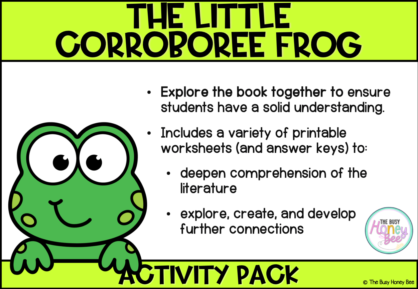 The Little Corroboree Frog Activity Pack - Activity Pack