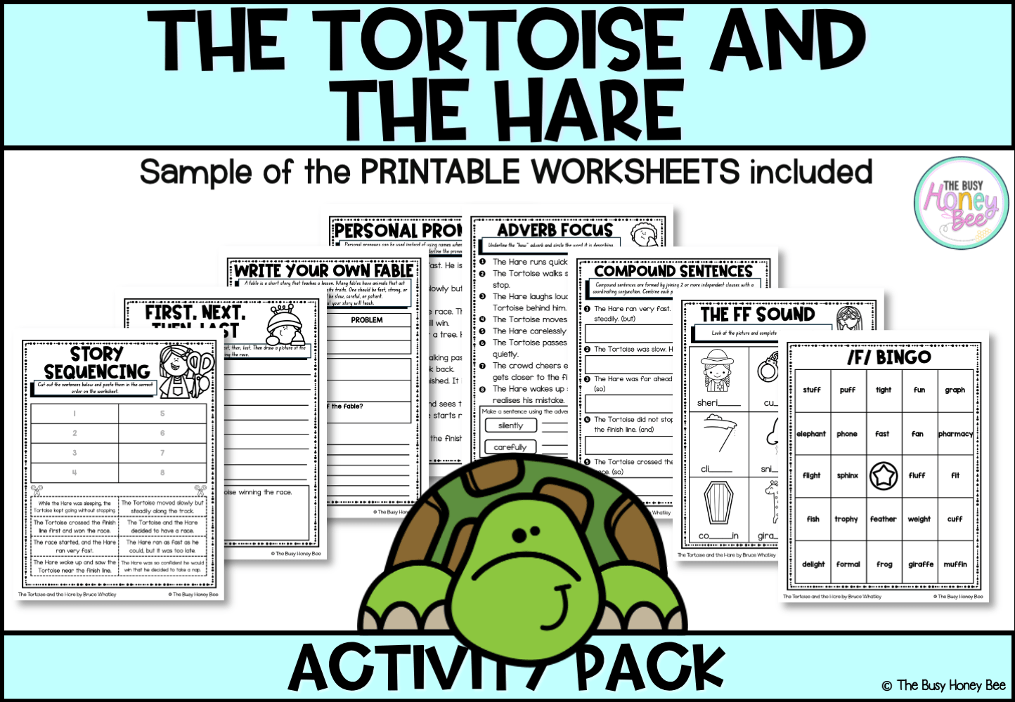 The Tortoise and the Hare by Bruce Whatley Activity Pack -