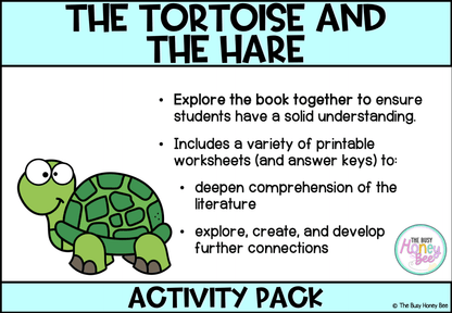 The Tortoise and the Hare by Bruce Whatley Activity Pack -