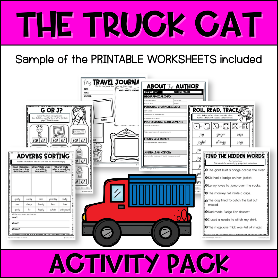 The Truck Cat Activity Pack - Activity Pack