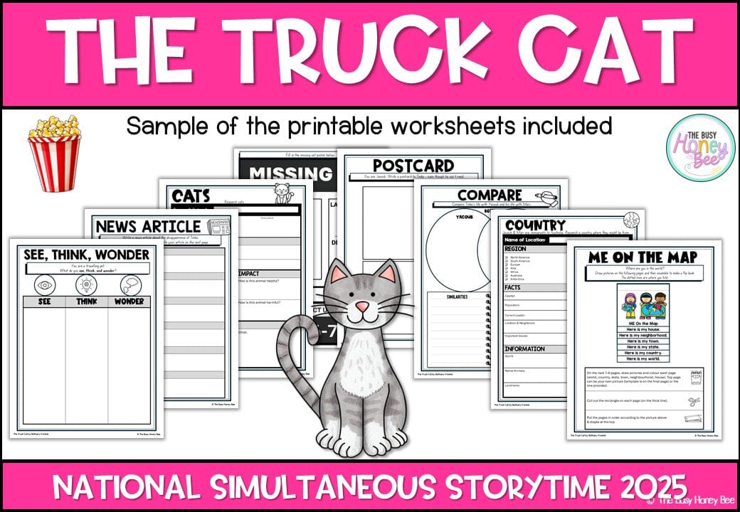 The Truck Cat - National Simultaneous Storytime - CBCA 2025 - Literacy Book Pack - Activity Pack