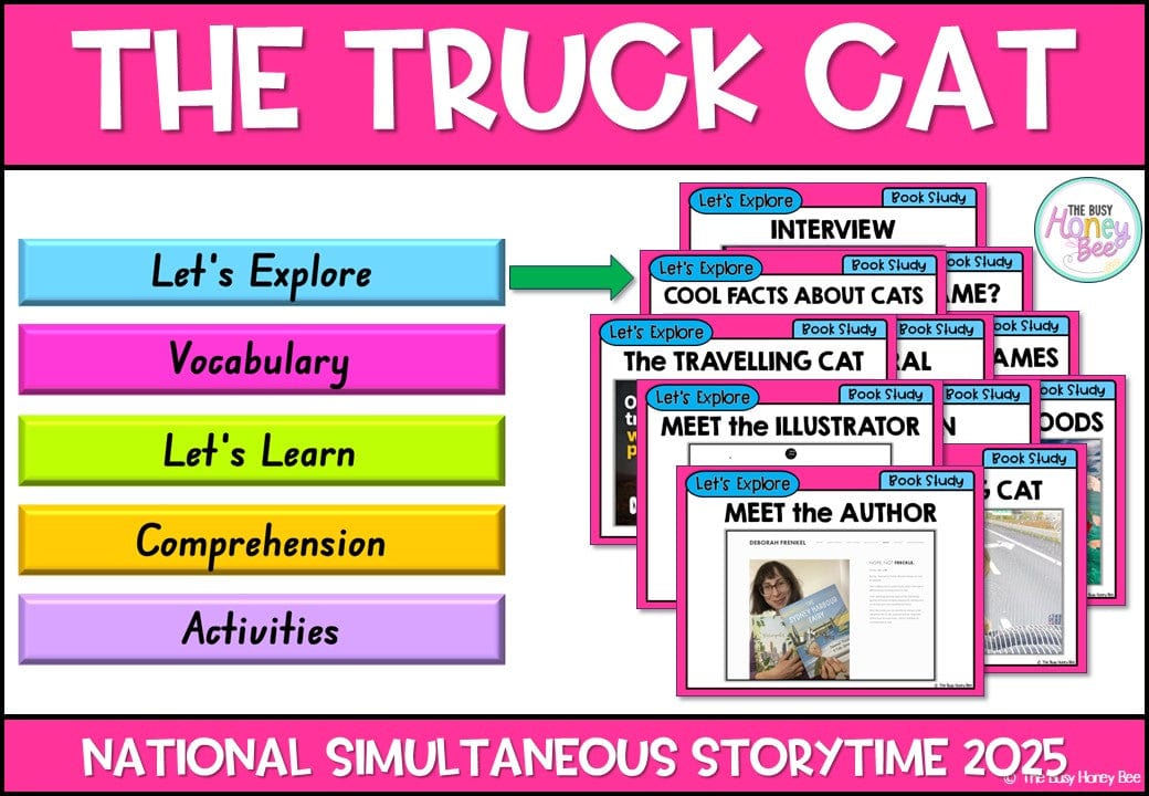 The Truck Cat - National Simultaneous Storytime - CBCA 2025 - Literacy Book Pack - Activity Pack