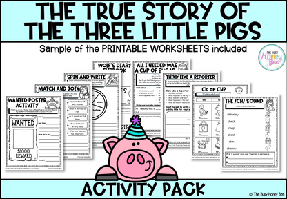 The True Story of the Three Little Pigs by Jon Scieszka Activity Pack - Activity Pack