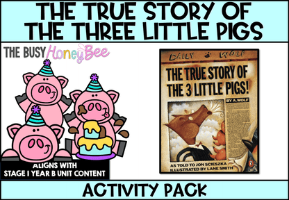 The True Story of the Three Little Pigs by Jon Scieszka Activity Pack - Activity Pack