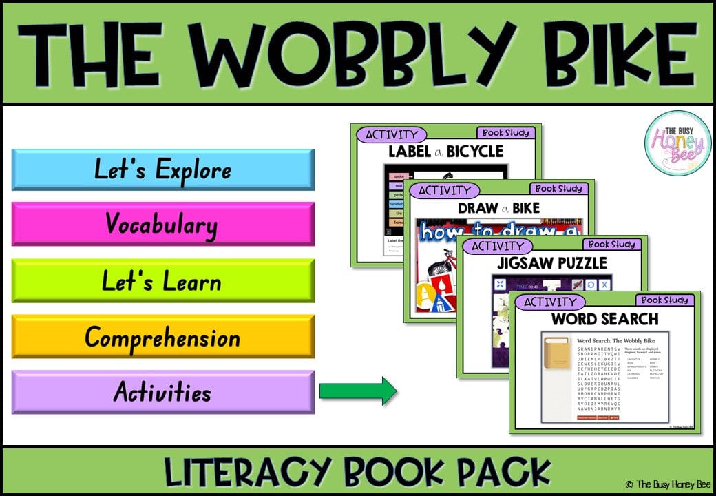 The Wobbly Bike by Darren McCallum - CBCA 2025 - Literacy Book Pack - Activity Pack