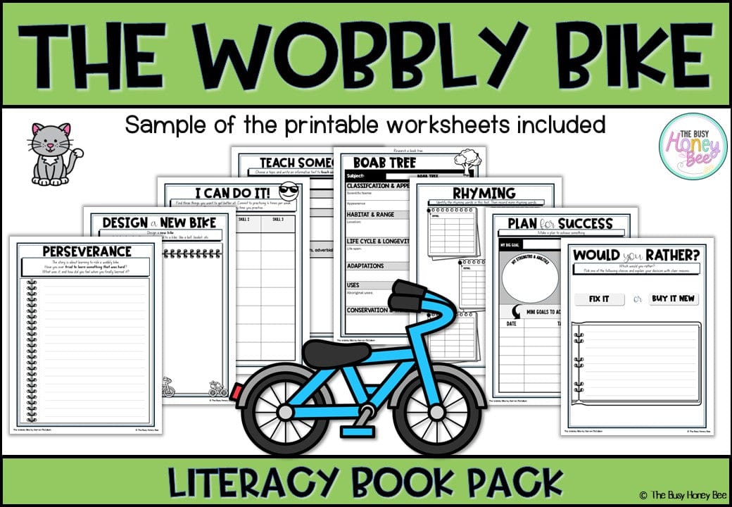 The Wobbly Bike by Darren McCallum - CBCA 2025 - Literacy Book Pack - Activity Pack