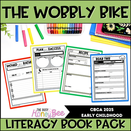 The Wobbly Bike by Darren McCallum - CBCA 2025 - Literacy Book Pack - Activity Pack