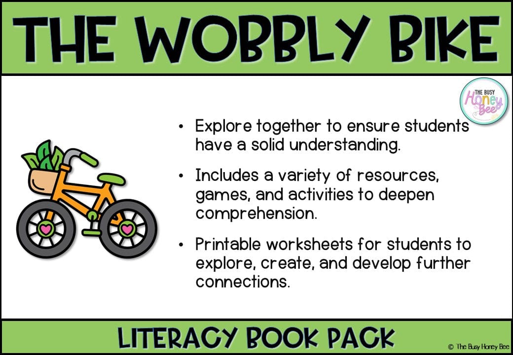 The Wobbly Bike by Darren McCallum - CBCA 2025 - Literacy Book Pack - Activity Pack