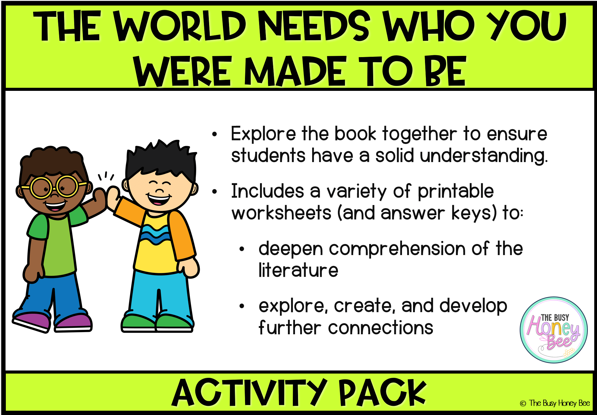 The World Needs who you were made to be Activity Pack - Activity Pack