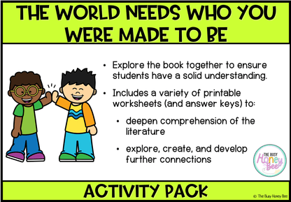 The World Needs who you were made to be Activity Pack - Activity Pack