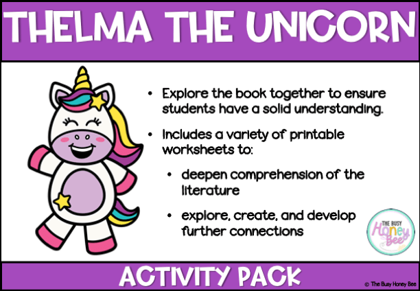 Thelma the Unicorn Activity Pack - Activity Pack