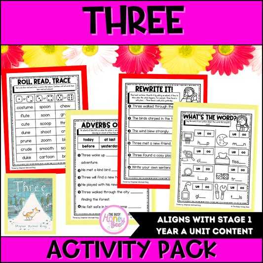 Three by Stephen Michael King Activity Pack -