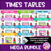 Times Table Teaching Slide and Printable MEGA Bundle - Teaching Bundle