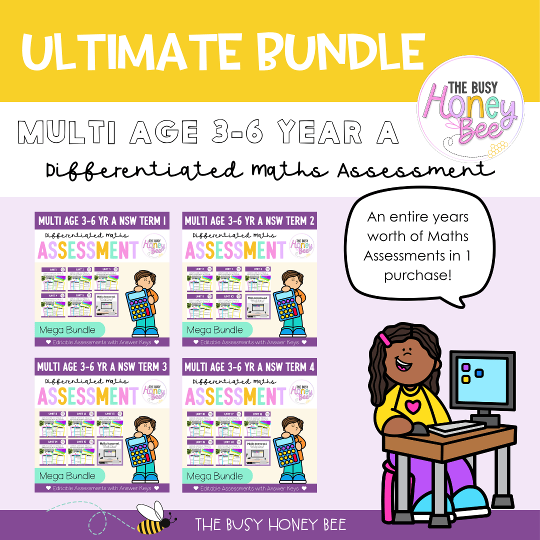 ULTIMATE NSW Multi Age 3-6 Year A Maths Assessment Bundle - Assessment