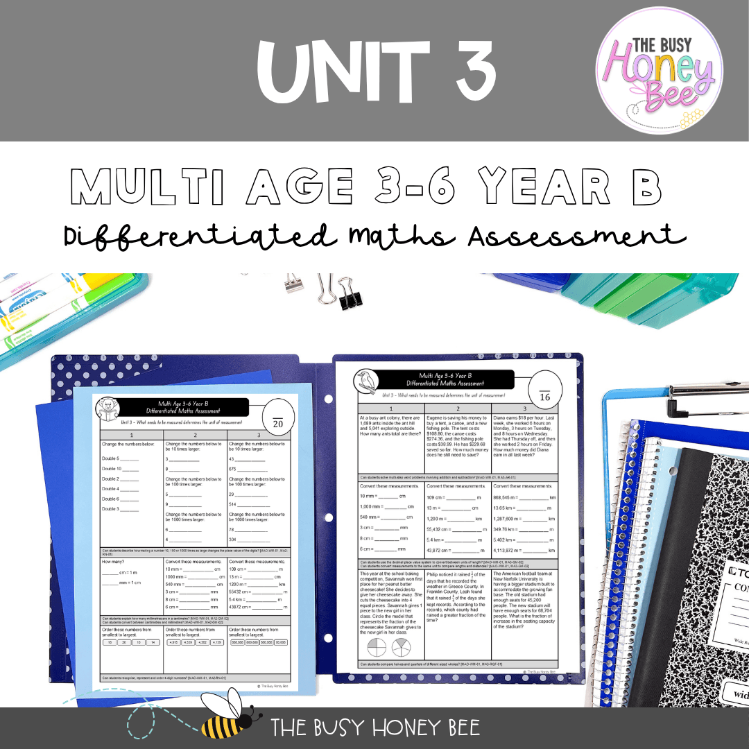 ULTIMATE NSW Multi Age 3-6 Year B Maths Assessment Bundle - Assessment