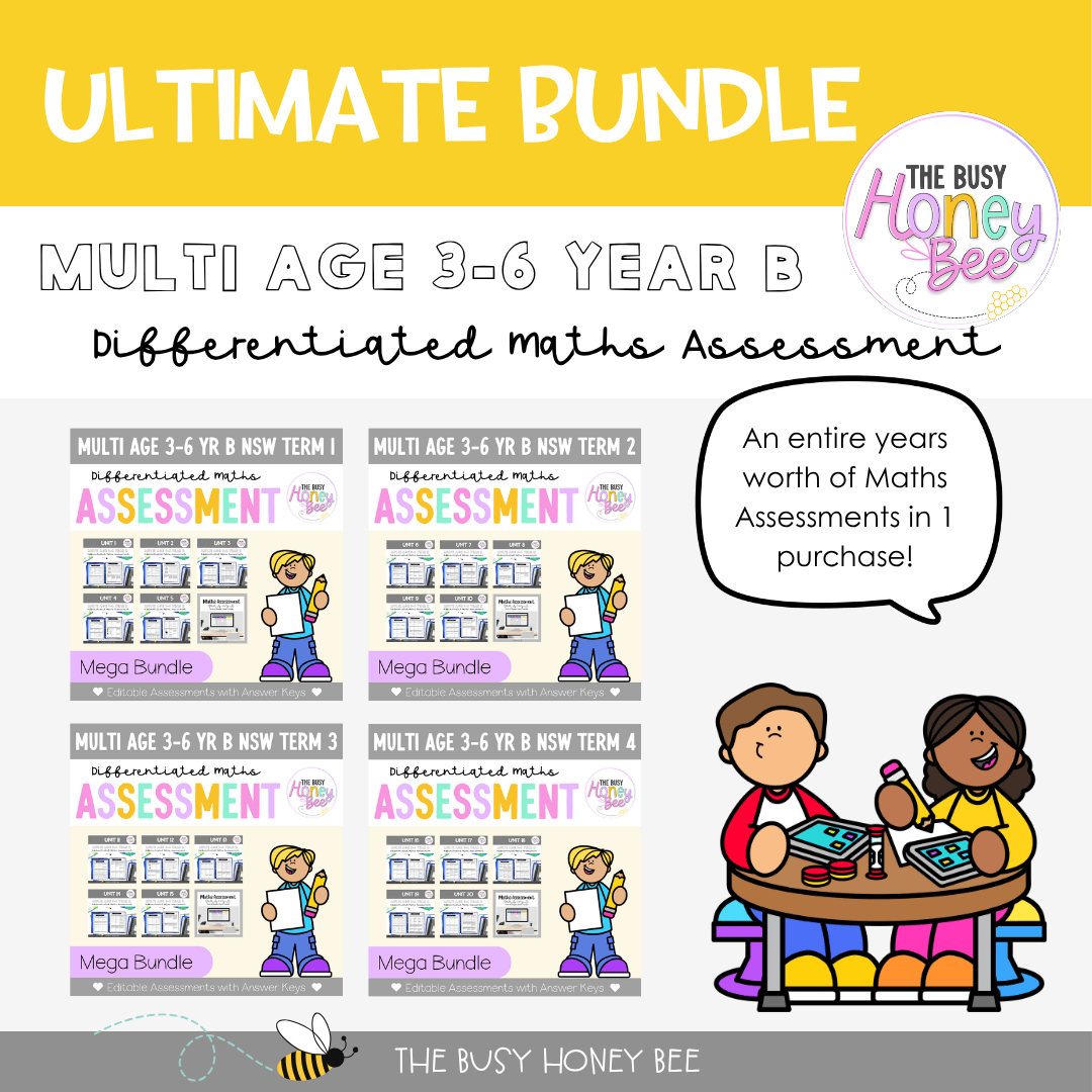 ULTIMATE NSW Multi Age 3-6 Year B Maths Assessment Bundle - Assessment