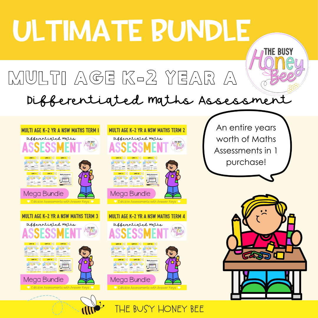ULTIMATE NSW Multi Age K-2 Year A Maths Assessment Bundle - Assessment
