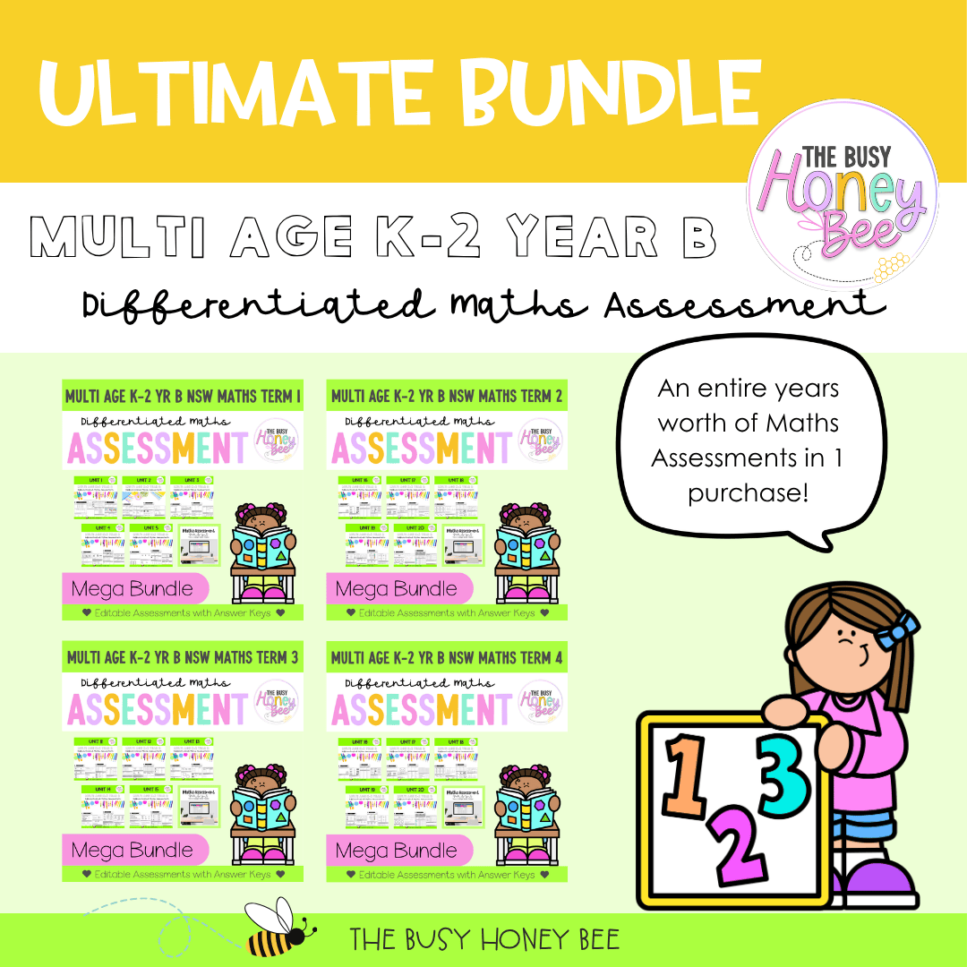 ULTIMATE NSW Multi Age K-2 Year B Maths Assessment Bundle - Assessment