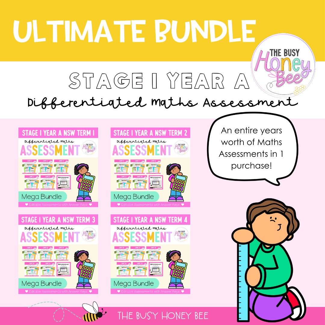 ULTIMATE Stage 1 Year A Differentiated Maths Assessment Bundle - Assessment